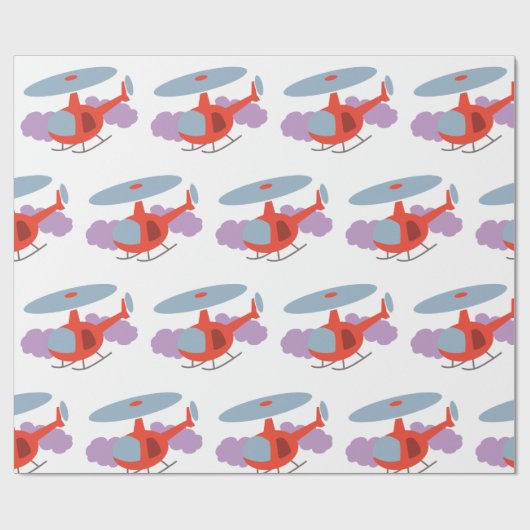 Helikopter Cadeaupapier (Vlak)