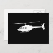 Helikopter Chopper Silhouette Flying Black Decor Briefkaart (Voorkant / Achterkant)