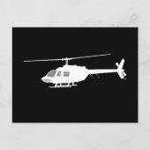 Helikopter Chopper Silhouette Flying Black Decor Briefkaart (Voorkant)