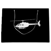 Helikopter Chopper Silhouette Flying Black Groot Cadeauzakje (Voorkant)