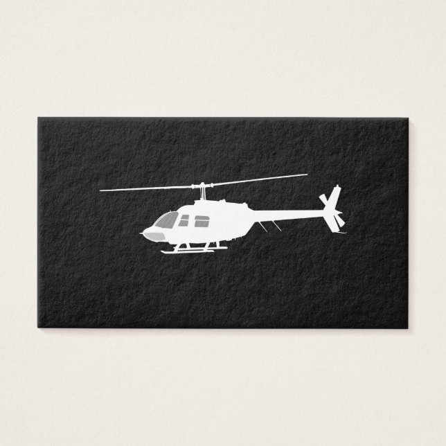 Helikopter Chopper Silhouette Flying Black Visitekaartjes (Voorkant)