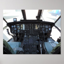 Helikopter cockpit poster
