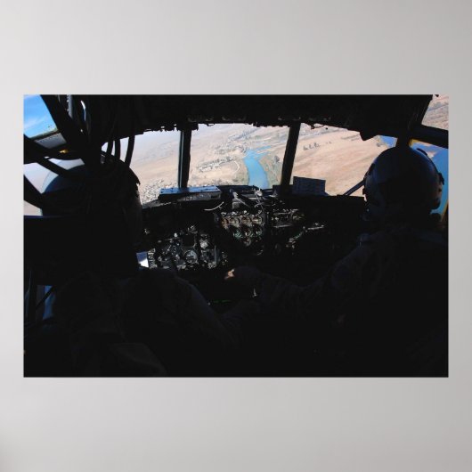 Helikopter cockpit poster (Voorkant)