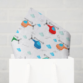 Helikopter Decoupage Papier, Vliegtuig Verjaardag Tissuepapier