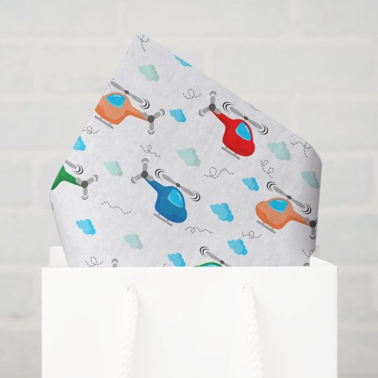 Helikopter Decoupage Tissuepapier (Cadeauzakje)