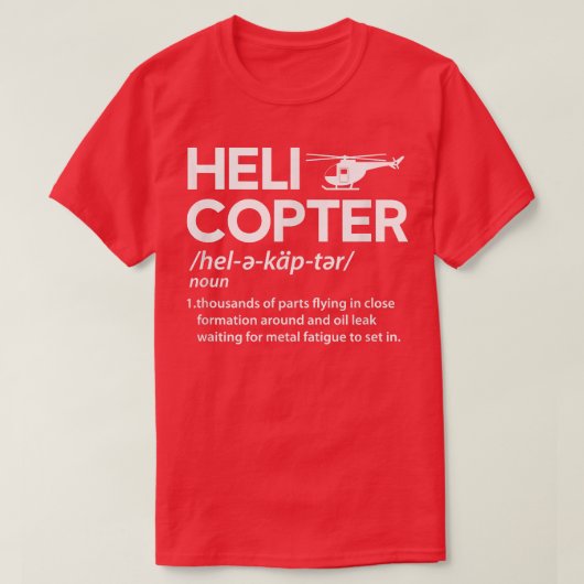 Helikopter Definition Funny Rotary Wing Pilot Funn T-shirt (Design voorkant)