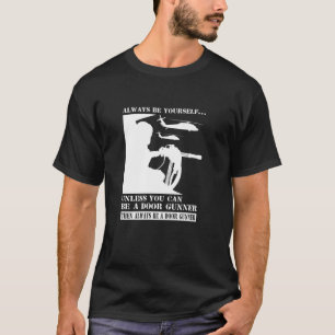 Helikopter deur gunner altijd grap Humor Meme L T-shirt