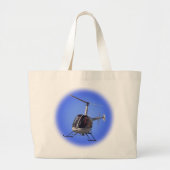 Helikopter die milieuvriendelijk is, geeft Canvas Grote Tote Bag (Voorkant)