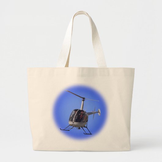 Helikopter die milieuvriendelijk is, geeft Canvas Grote Tote Bag (Voorkant)