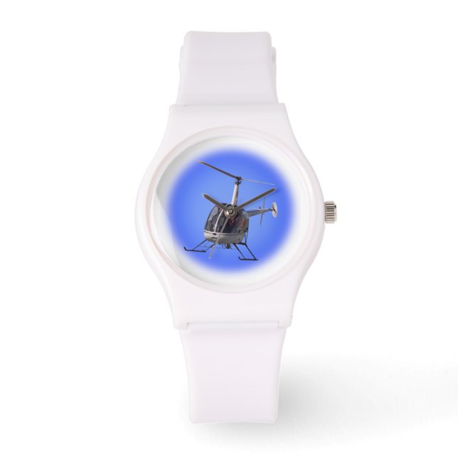Helikopter die vliegende helikopter vliegt horloge (Voorkant)