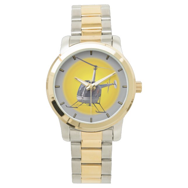 Helikopter die vliegende helikopter vliegt horloge (Voorkant)