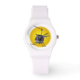 Helikopter die vliegende helikopter vliegt horloge