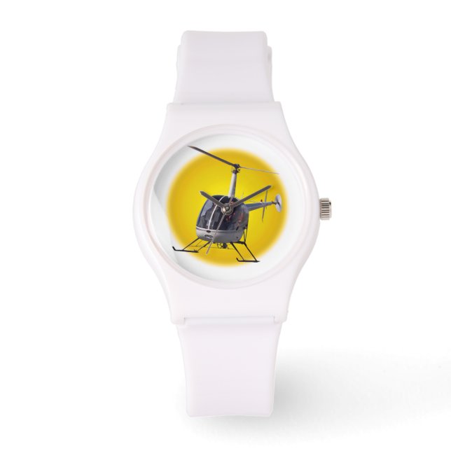 Helikopter die vliegende helikopter vliegt horloge (Voorkant)