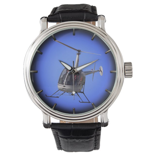 Helikopter die vliegende helikopter vliegt horloge (Voorkant)