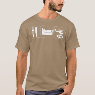 Helikopter Eat Slaaphelikopter piloot T-shirt