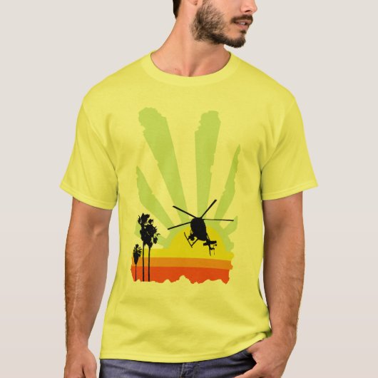 Helikopter en zondst t-shirt (Voorkant)