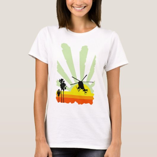 Helikopter en zondst t-shirt (Voorkant)