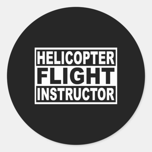 Helikopter Flight Instructor Square Ronde Sticker (Voorkant)