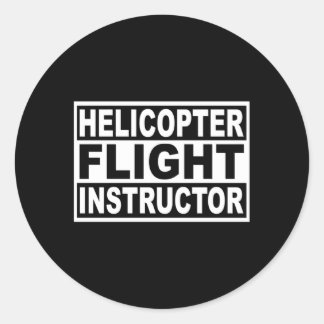 Helikopter Flight Instructor Square Ronde Sticker