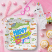 Helikopter Gelukkige Verjaardag Papieren Bordje (Feest)