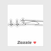 Helikopter hartslag puls sticker (Vel)