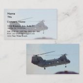 Helikopter in de lucht visitekaartje (Voorkant / Achterkant)