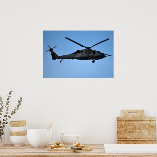 helikopter in poster (Keuken)