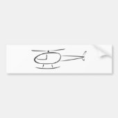 Helikopter in swish Drawing Style Bumpersticker (Voorkant)