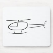 Helikopter in swish Drawing Style Muismat (Voorkant)