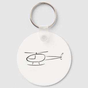 Helikopter in swish Drawing Style Sleutelhanger