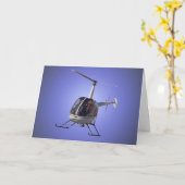 Helikopter Kaart Flying Chopper Wenskaart (Gele Bloem)