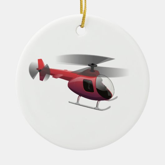 Helikopter Keramisch Ornament (Voorkant)
