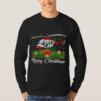 Helikopter Lover Matching Santa Hat Helikopter Chr T-shirt