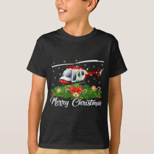 Helikopter Lover Matching Santa Hat Helikopter Chr T-shirt