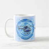 Helikopter met blauw luchtruim mok (Links)