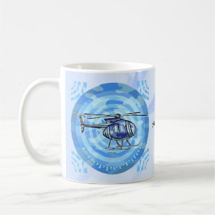 Helikopter met blauw luchtruim mok