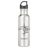 Helikopter met helikopter met vier troepen, aangep waterfles (Voorkant)