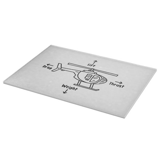 Helikopter met helikopter met vier troepen Illustr Snijplank (Hoek)