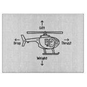 Helikopter met helikopter met vier troepen Illustr Snijplank (Voorkant)