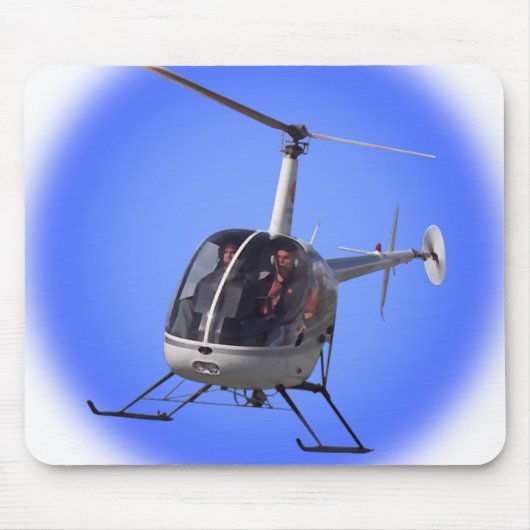 Helikopter met helikopter Mousepad en Keepsakes He Muismat (Voorkant)