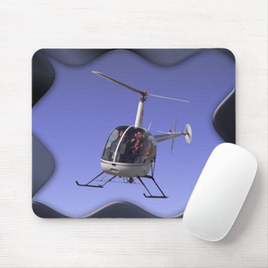 Helikopter met helikopter Mousepad en Keepsakes He Muismat (Met muis)