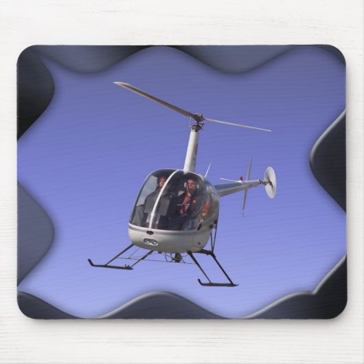 Helikopter met helikopter Mousepad en Keepsakes He Muismat (Voorkant)