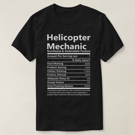 Helikopter met mechanische voeding en ontegensprek t-shirt (Design voorkant)