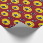 Helikopter met onmiddellijke lading kerstpapier cadeaupapier (Hoek)