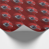 Helikopter met onmiddellijke lading kerstpapier cadeaupapier (Hoek)