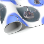 Helikopter met onmiddellijke lading kerstpapier cadeaupapier (Rol Hoek)