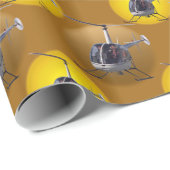 Helikopter met onmiddellijke lading kerstpapier cadeaupapier (Rol Hoek)