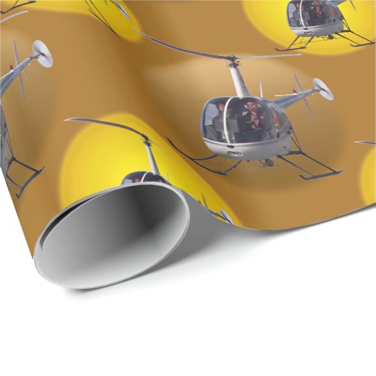 Helikopter met onmiddellijke lading kerstpapier cadeaupapier (Rol Hoek)