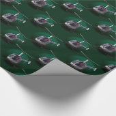 Helikopter met onmiddellijke lading kerstpapier cadeaupapier (Hoek)