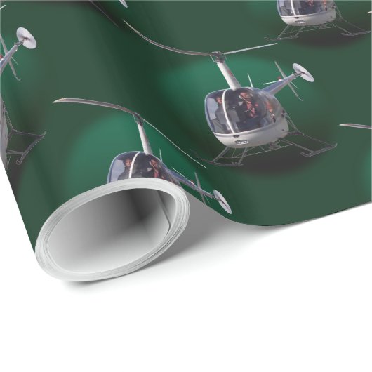 Helikopter met onmiddellijke lading kerstpapier cadeaupapier (Rol Hoek)